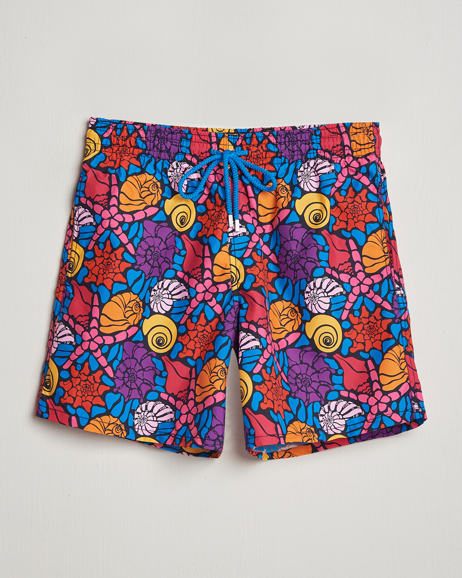 Heren | Zwembroek | Vilebrequin | Moorea Printed Swimshorts Bleu Marine