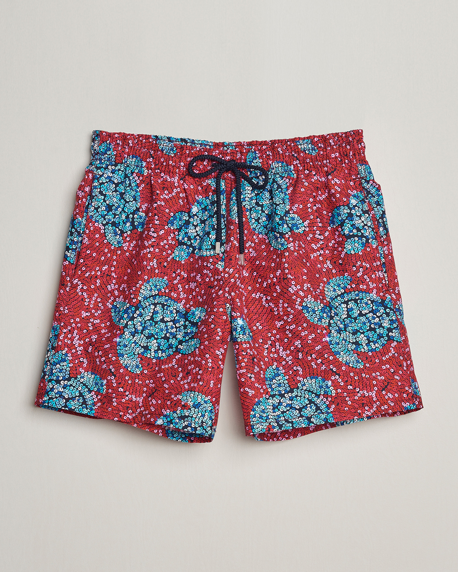Heren | Zwembroek | Vilebrequin | Moorea Printed Swimshorts Merlot