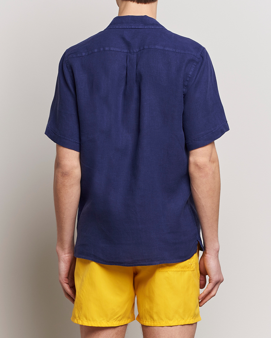 Heren | Overhemden | Vilebrequin | Carhli Resort Short Sleeve Shirt Minuit