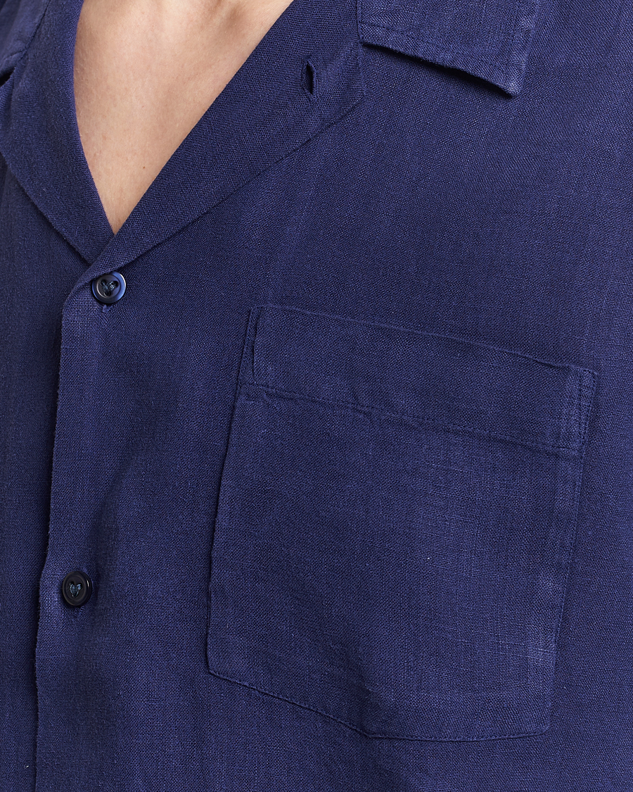 Heren | Overhemden | Vilebrequin | Carhli Resort Short Sleeve Shirt Minuit