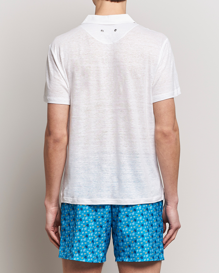 Heren | Polo's | Vilebrequin | Pyramid Linen Jersey Polo Blanc