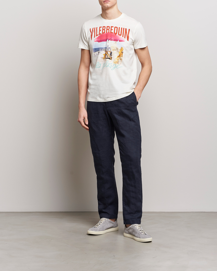 Heren | T-shirts | Vilebrequin | Portisol Printed Crew Neck T-Shirt Off White
