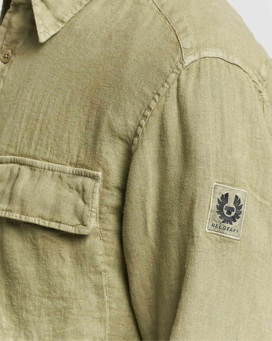 Heren | Overhemden | Belstaff | Scale Linen Pocket Shirt Aloe