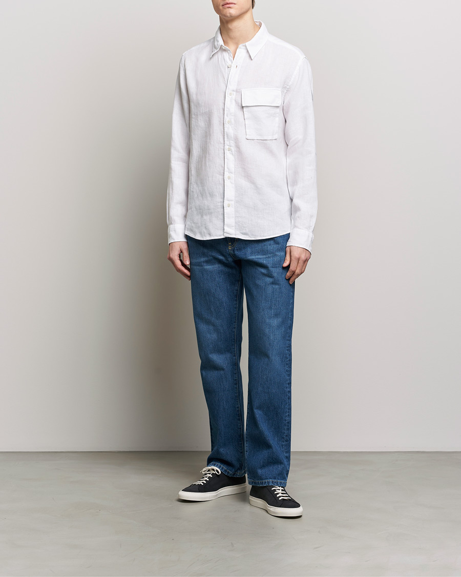 Heren | Overhemden | Belstaff | Scale Linen Pocket Shirt White