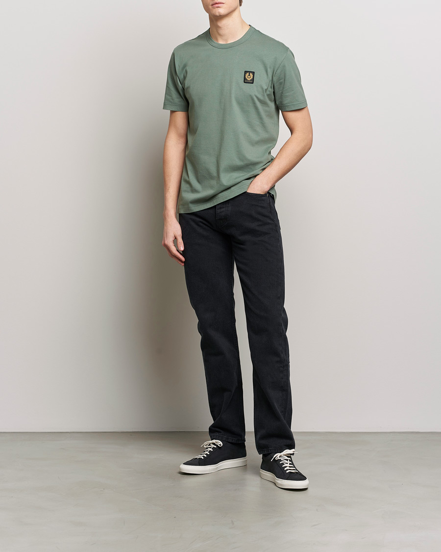 Heren | T-shirts | Belstaff | Cotton Logo T-Shirt Mineral Green