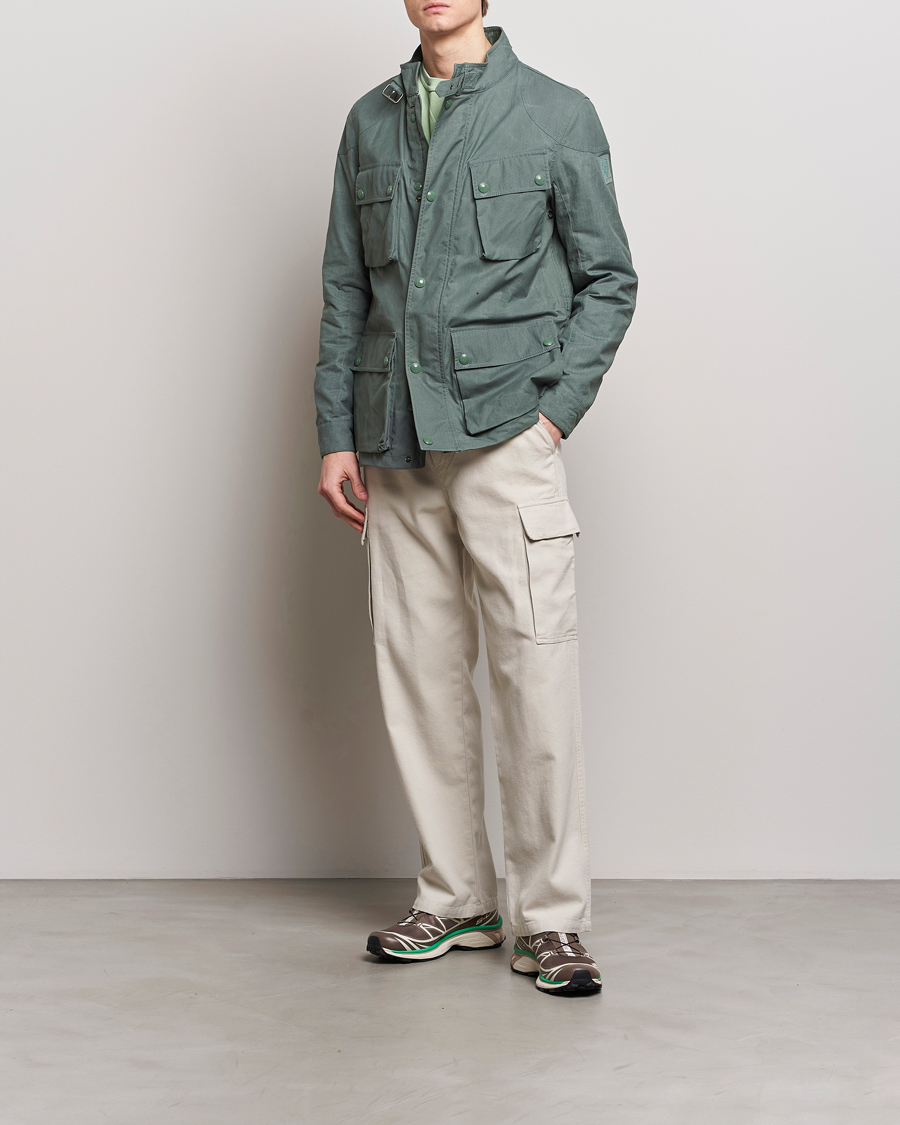 Heren | Jassen | Belstaff | Landsport Dry Wax Fieldmaster Mineral Green