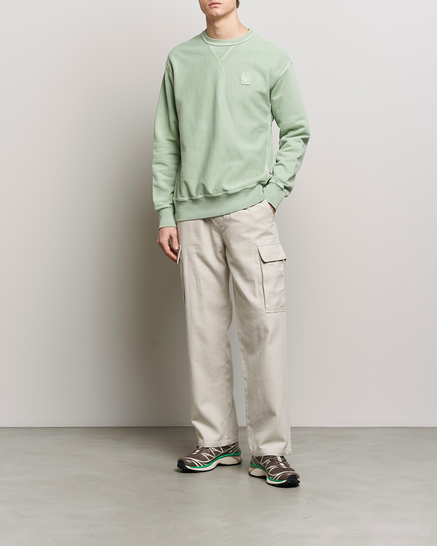 Heren | Truien | Belstaff | Outliner Cotton Crew Neck Echo Green