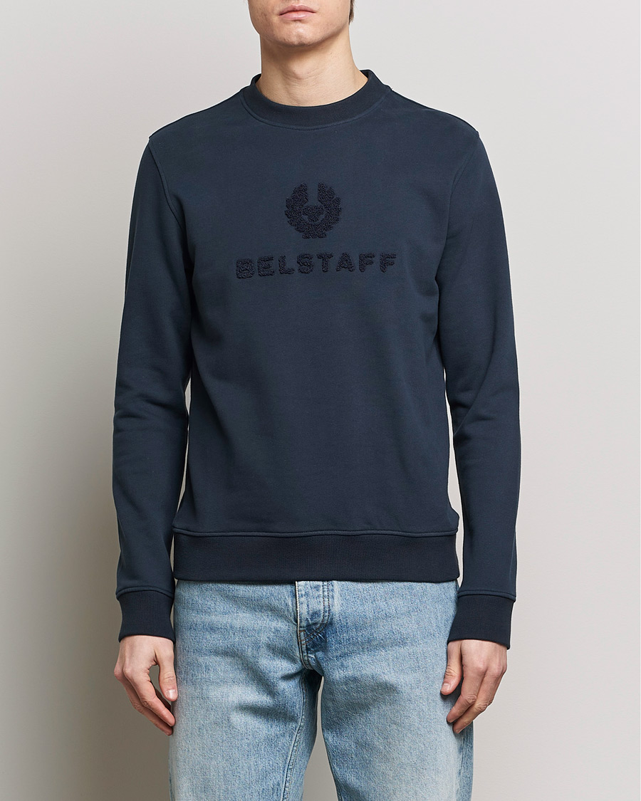 Heren | Afdelingen | Belstaff | Varsity Logo Sweatshirt Dark Ink