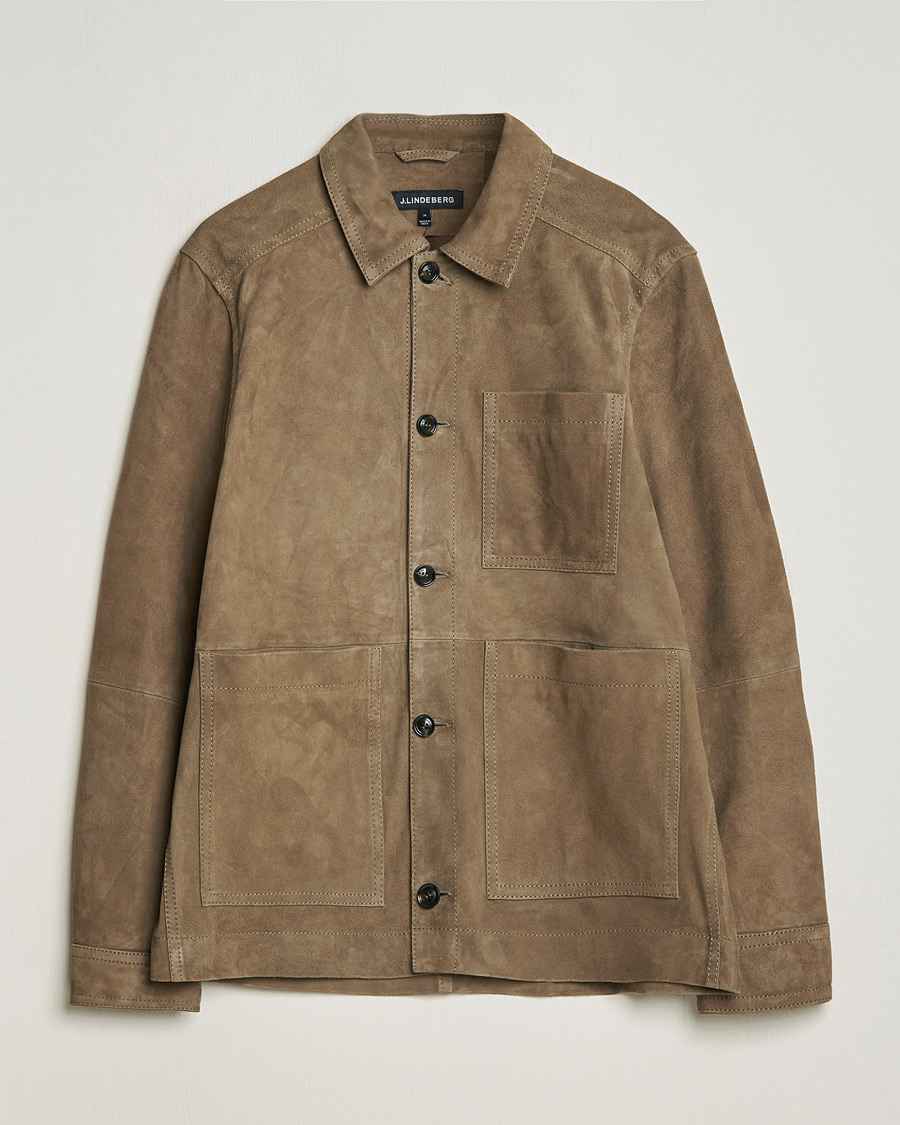 Heren | Jassen | J.Lindeberg | Walt Suede Jacket Walnut