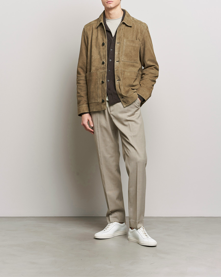 Heren | Jassen | J.Lindeberg | Walt Suede Jacket Walnut