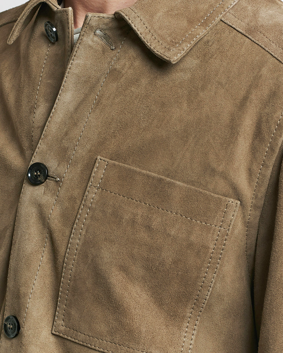 Heren | Jassen | J.Lindeberg | Walt Suede Jacket Walnut
