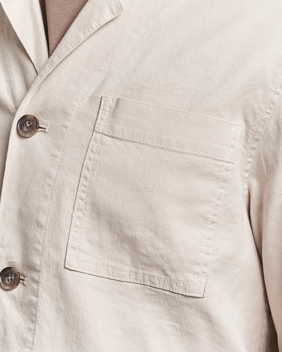 Heren | Overhemden | J.Lindeberg | Errol Linen/Cotton Workwear Overshirt Moonbeam