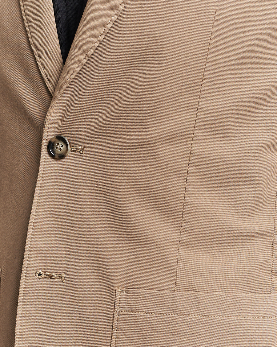 Heren | Blazers | J.Lindeberg | Elton Garment Dyed Cotton Blazer Batique Khaki