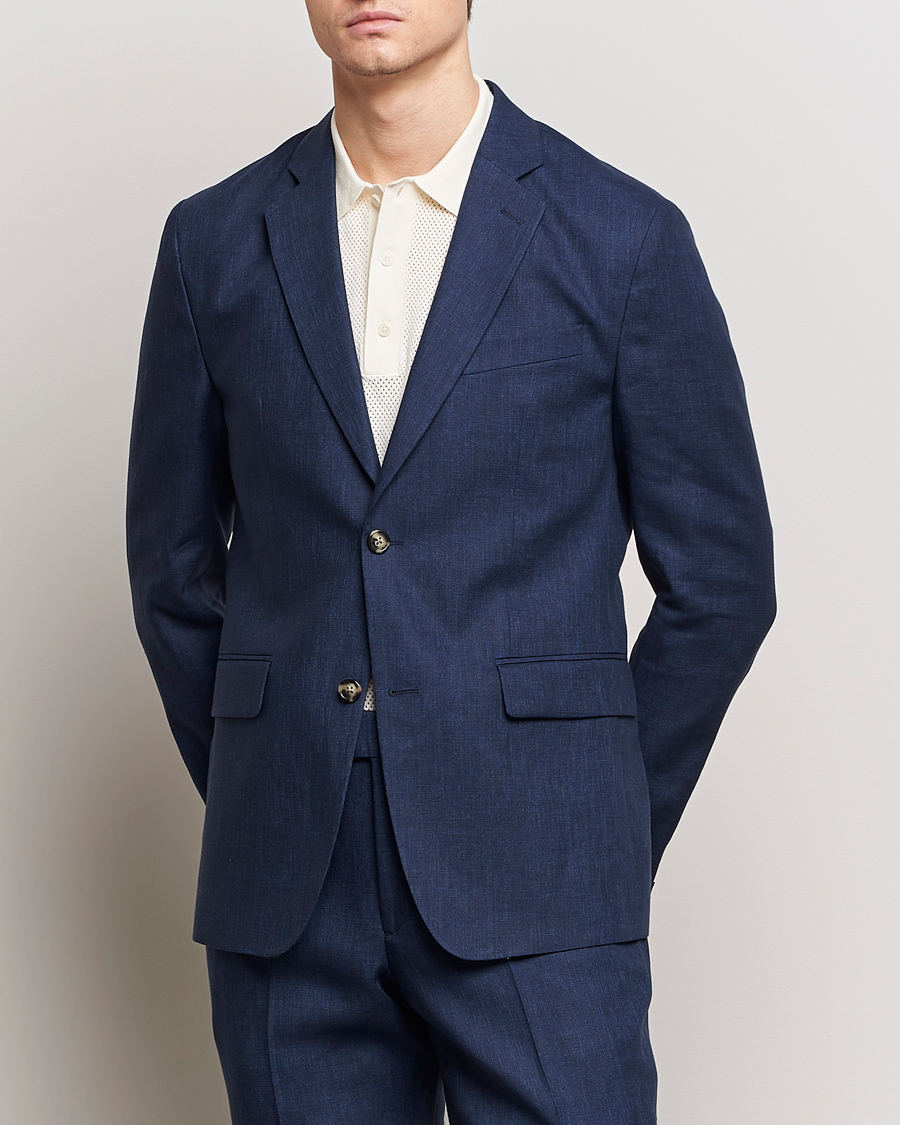 Heren | Afdelingen | J.Lindeberg | Hopper Super Linen Blazer Navy