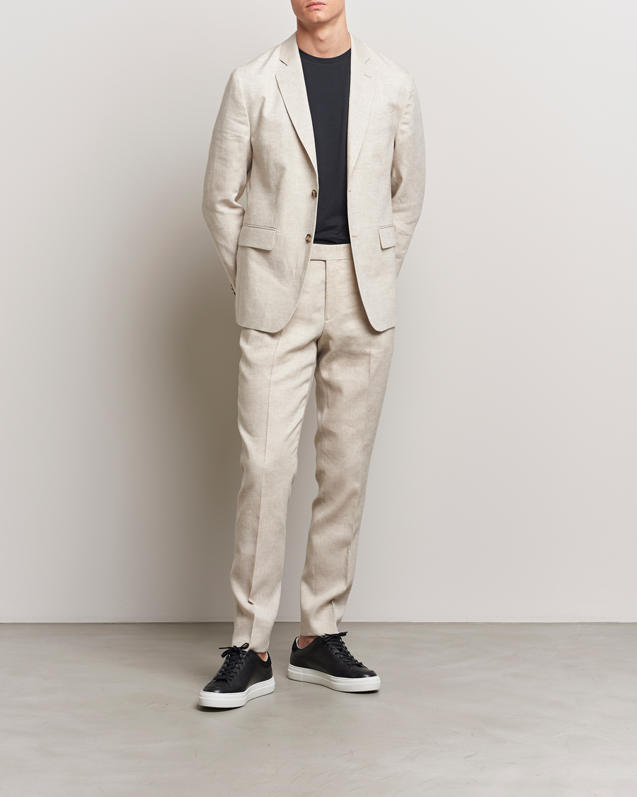 Heren | Blazers | J.Lindeberg | Hopper Super Linen Blazer Moonbeam