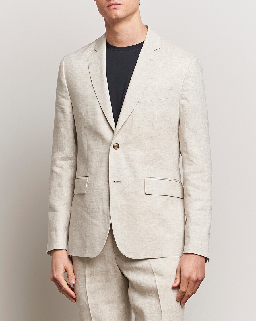 Heren | J.Lindeberg | J.Lindeberg | Hopper Super Linen Blazer Moonbeam