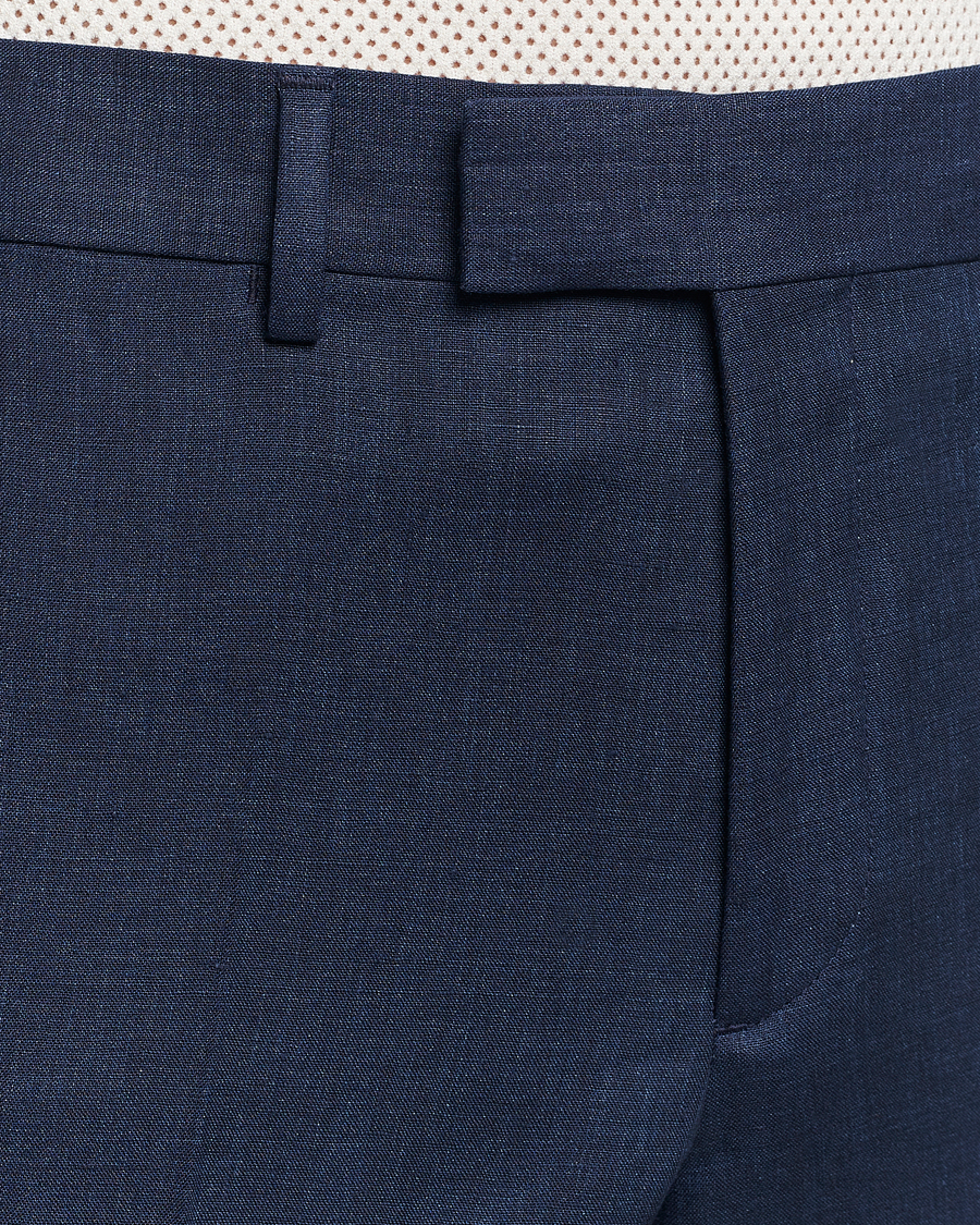 Heren | Broeken | J.Lindeberg | Grant Super Linen Trousers Navy