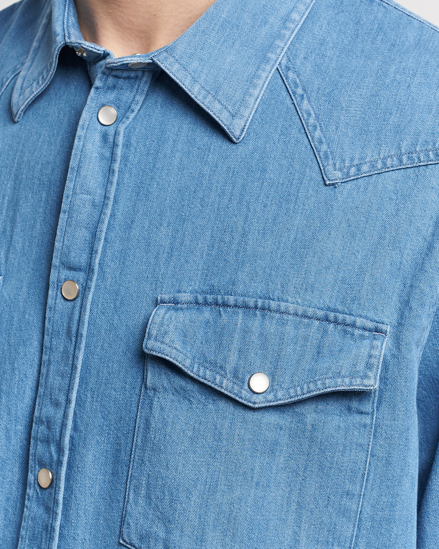 Heren | Overhemden | J.Lindeberg | Carson Denim Shirt Bijou Blue