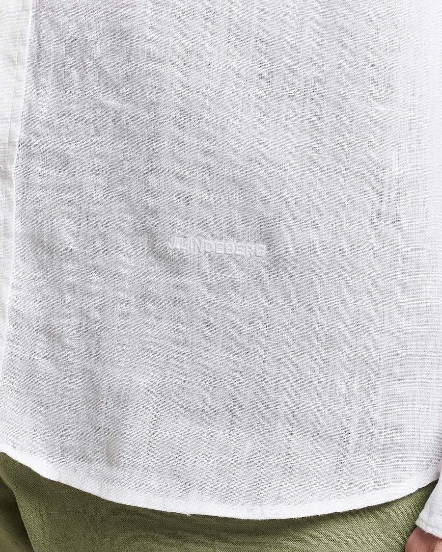 Heren | Overhemden | J.Lindeberg | Regular Fit Clean Linen Shirt White