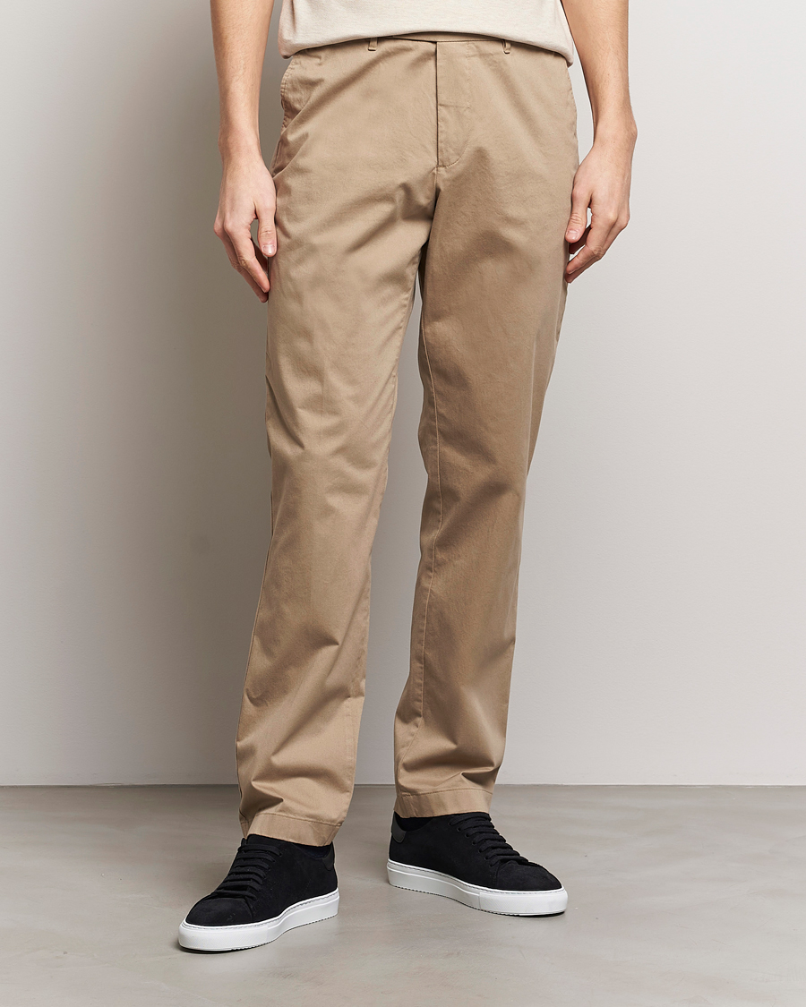 Men | Chinos | J.Lindeberg | Lois Cloud Satin Pants Batique Khaki