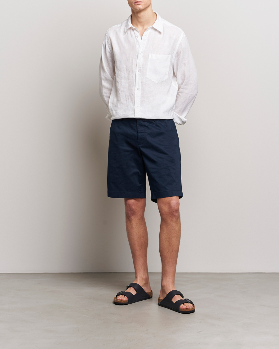 Heren | Korte broek | J.Lindeberg | Nathan Cloud Satin Shorts Navy