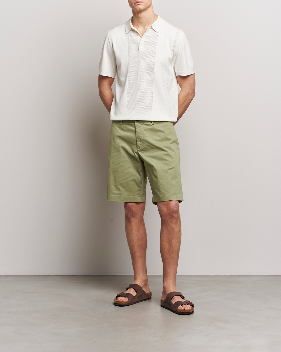 Heren | Korte broek | J.Lindeberg | Nathan Cloud Satin Shorts Oil Green