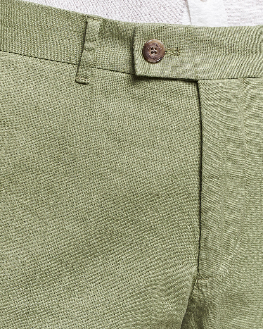 Heren | Broeken | J.Lindeberg | Lois Cotton/Linen Stretch Pants Oil Green