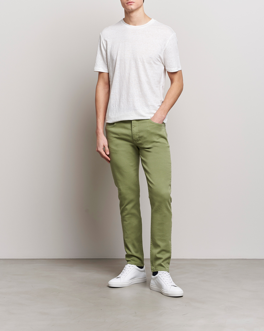 Heren | Broeken | J.Lindeberg | Jay Twill Slim Stretch 5-Pocket Trousers Oil Green