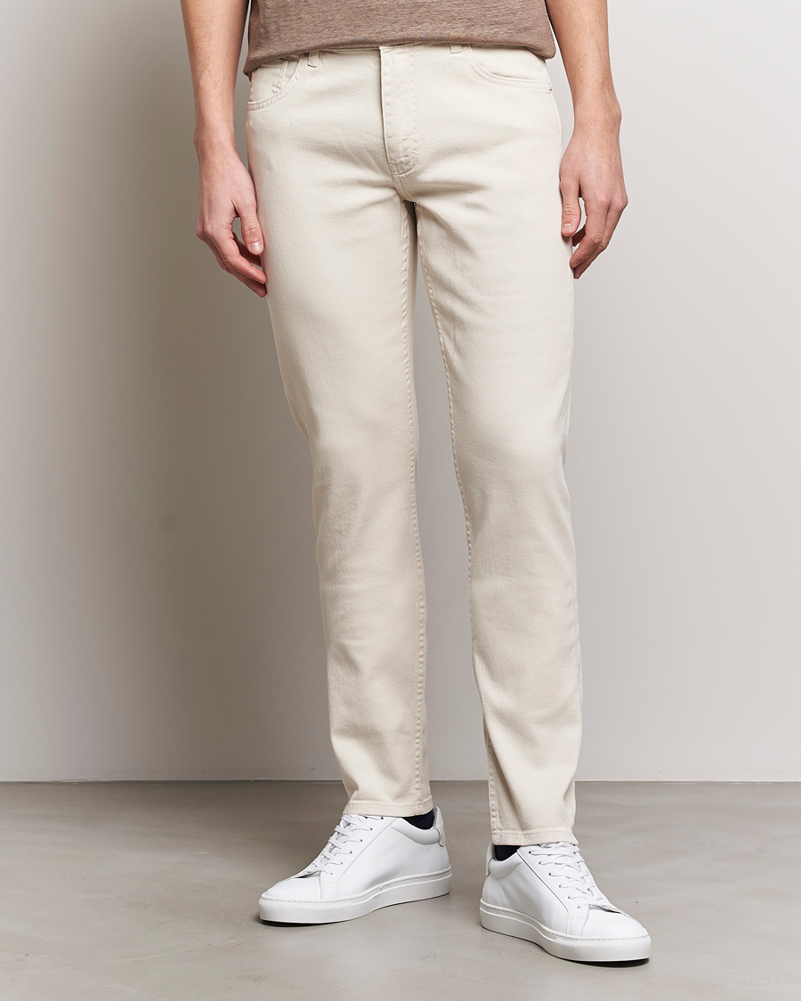 Men | Casual Trousers | J.Lindeberg | Jay Twill Slim Stretch 5-Pocket Trousers Moonbeam