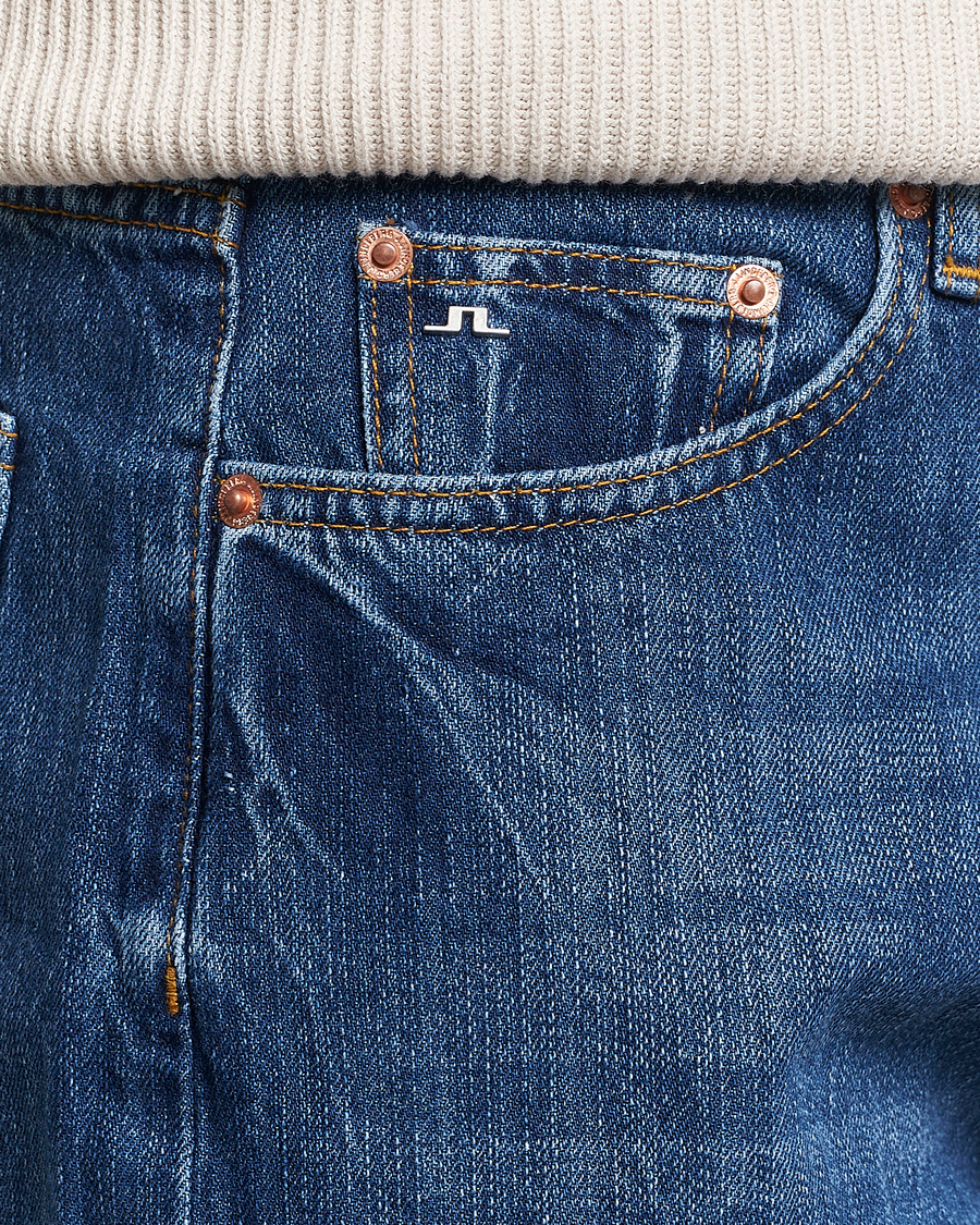 Heren | Jeans | J.Lindeberg | Cody Slub Regular Jeans Mid Blue