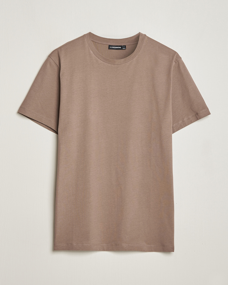 Heren | T-shirts | J.Lindeberg | Sid Basic T-Shirt Walnut