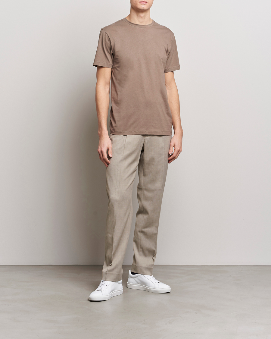 Heren | T-shirts | J.Lindeberg | Sid Basic T-Shirt Walnut