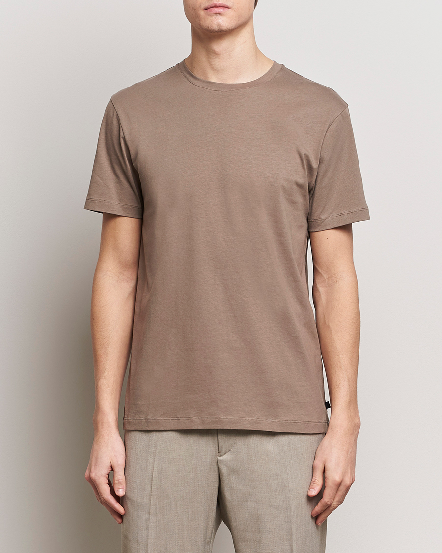 Heren | T-shirts met korte mouwen | J.Lindeberg | Sid Basic T-Shirt Walnut