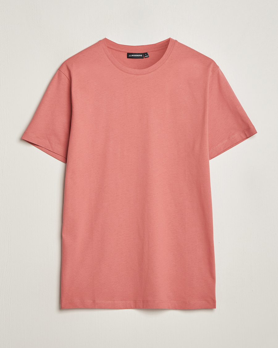 Heren | T-shirts | J.Lindeberg | Sid Basic T-Shirt Dusty Cedar
