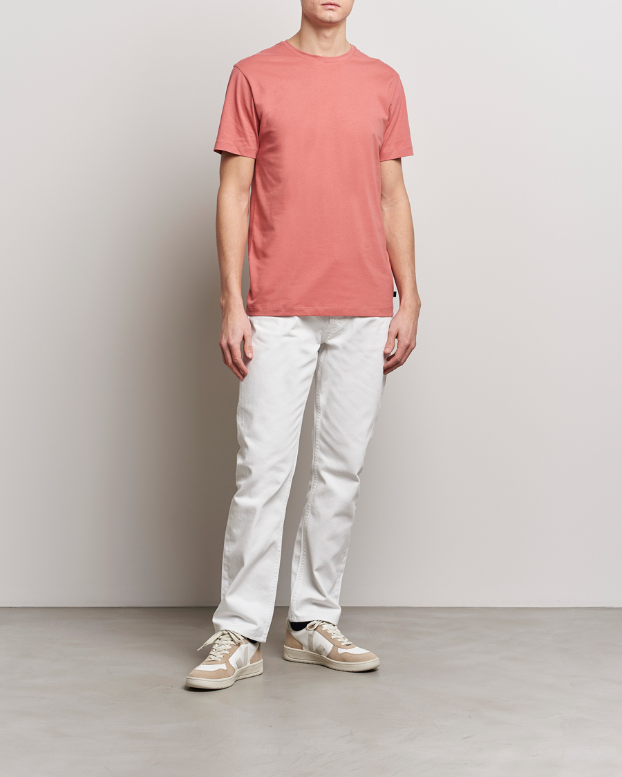 Heren | T-shirts | J.Lindeberg | Sid Basic T-Shirt Dusty Cedar