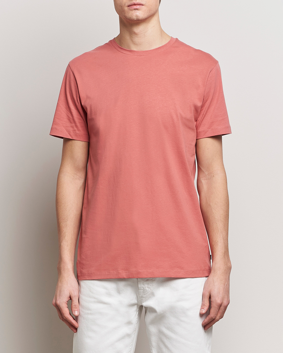 Heren | T-shirts met korte mouwen | J.Lindeberg | Sid Basic T-Shirt Dusty Cedar
