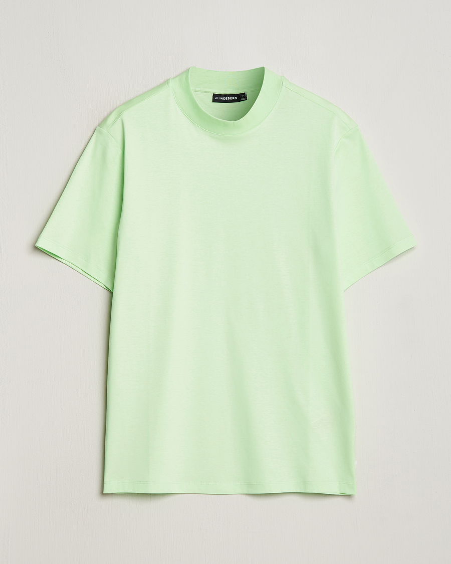 Heren | T-shirts | J.Lindeberg | Ace Mock Neck T-Shirt Paradise Green