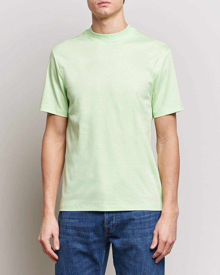 Heren | T-shirts | J.Lindeberg | Ace Mock Neck T-Shirt Paradise Green