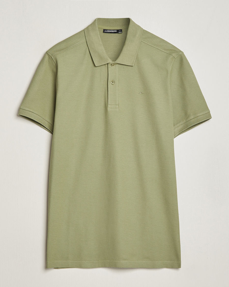 Heren | Polo's | J.Lindeberg | Troy Polo Shirt Oil Green