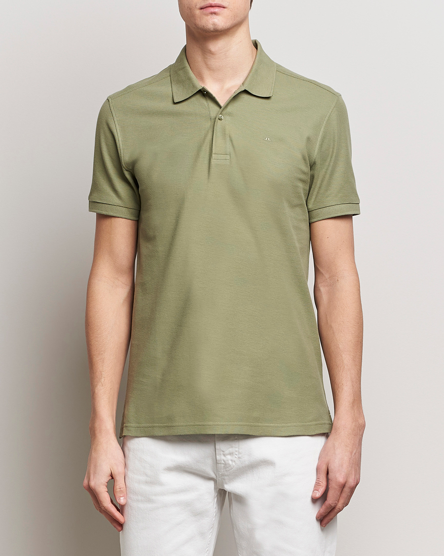 Heren | Polo's | J.Lindeberg | Troy Polo Shirt Oil Green