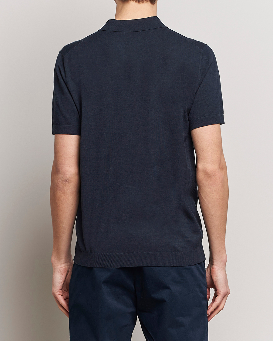 Heren | Polo's | J.Lindeberg | Ridge Rayon Silk Polo Navy