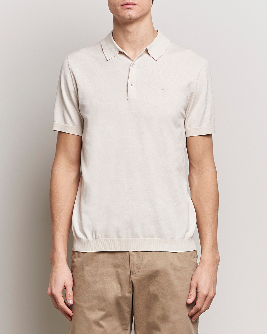 Heren | Polo's | J.Lindeberg | Ridge Rayon Silk Polo Moonbeam