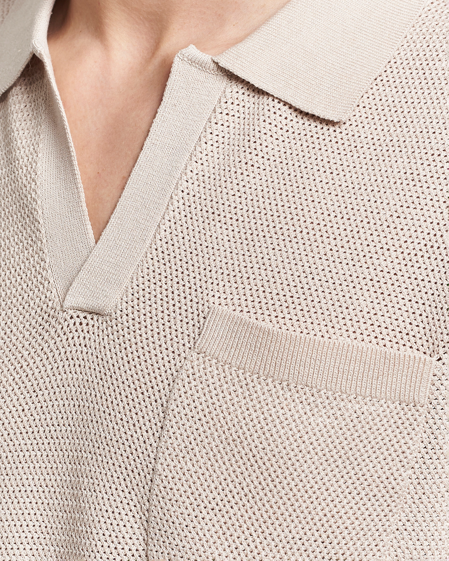 Heren | Polo's | J.Lindeberg | Ben Open Collar Polo Moonbeam