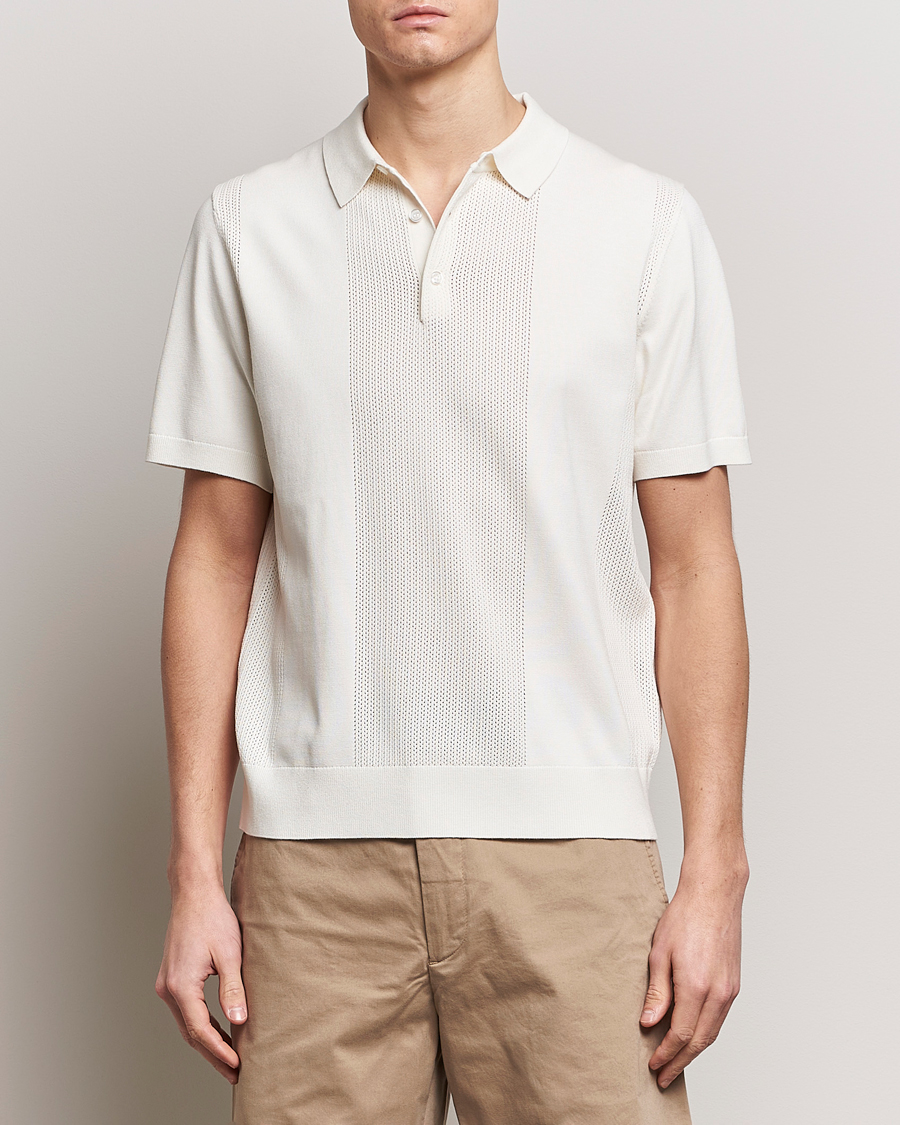Heren | Polo's | J.Lindeberg | Reymond Solid Knitted Polo Cloud White
