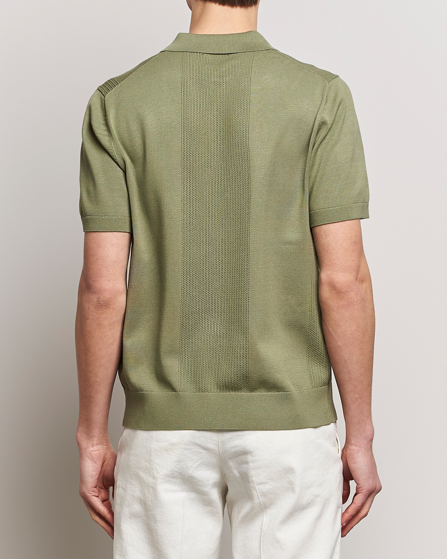 Heren | Polo's | J.Lindeberg | Reymond Solid Knitted Polo Oil Green
