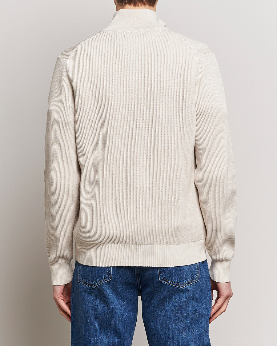Heren | Truien | J.Lindeberg | Alex Half Zip Organic Cotton Sweater Moonbeam