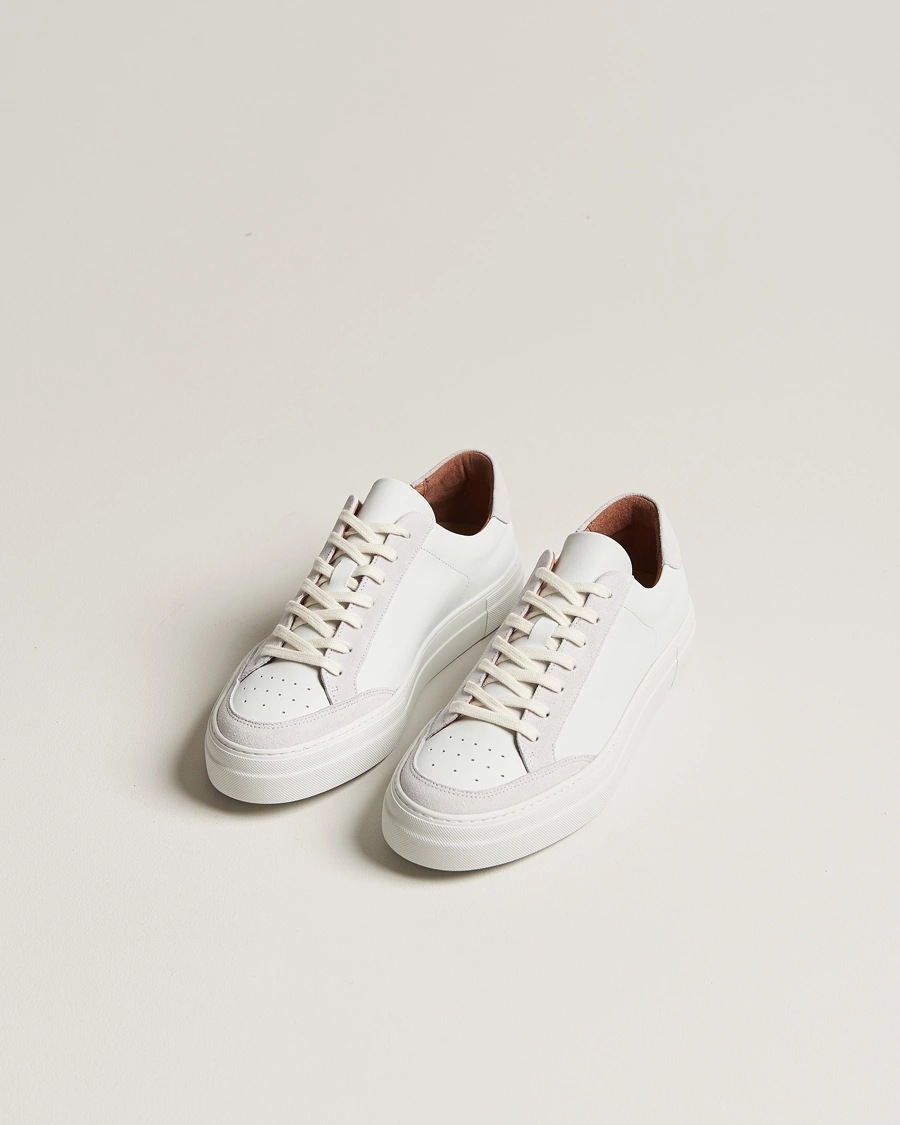 Heren | Business & Beyond | J.Lindeberg | Art Signature Leather Sneaker White