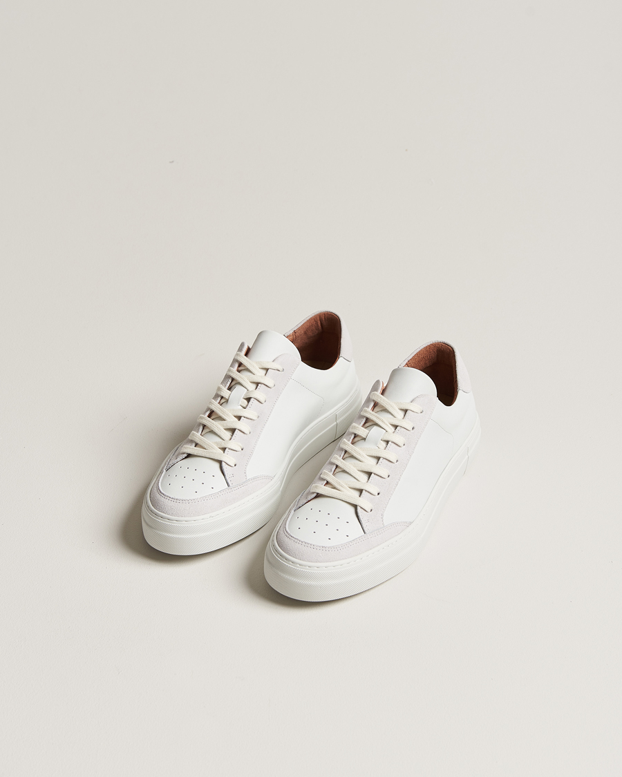 Heren | J.Lindeberg | J.Lindeberg | Art Signature Leather Sneaker White