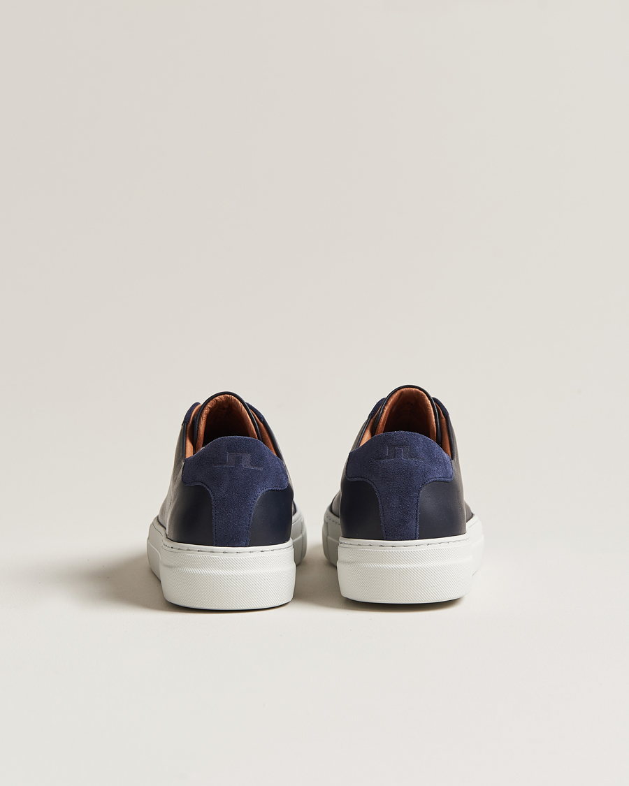 Heren | J.Lindeberg Art Signature Leather Sneaker Navy | J.Lindeberg | Art Signature Leather Sneaker Navy