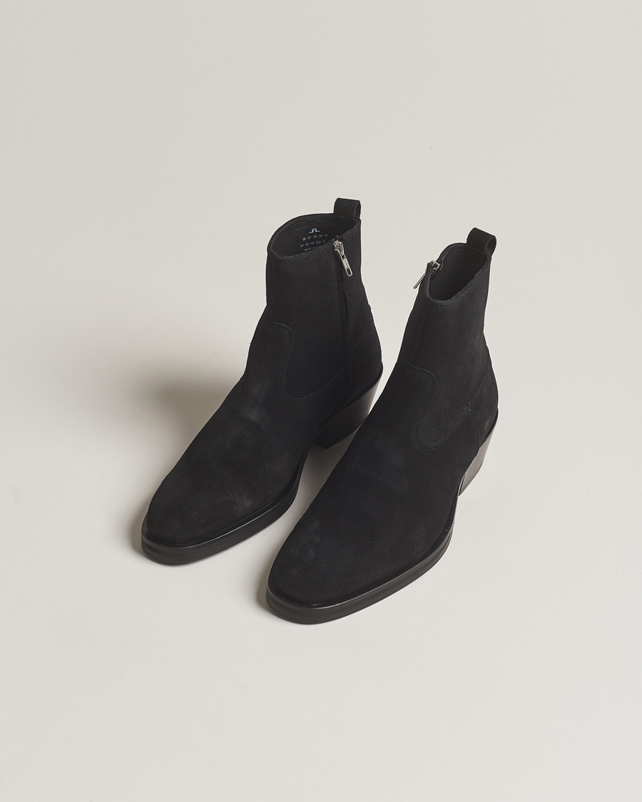 Heren | Zwarte laarzen | J.Lindeberg | Wyatt Suede Boots Black